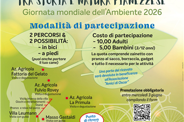 Locandina della Grande Biciclettata e Camminata tra Storia e Natura Pianezzese - 7 Giugno 2026